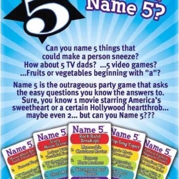 🖐️ NAME 5 FAMILY FUN BOARD GAME 🖐️ - Picture 4 of 4
